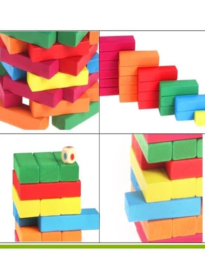Space Enterprises Colourful Wooden Blocks for Boys 7-14 Years - Indoor Balancing & Building Game, Montessori Wooden Toys, Kids Activity Tower Block for Cognitive Development & Fun - Image 4
